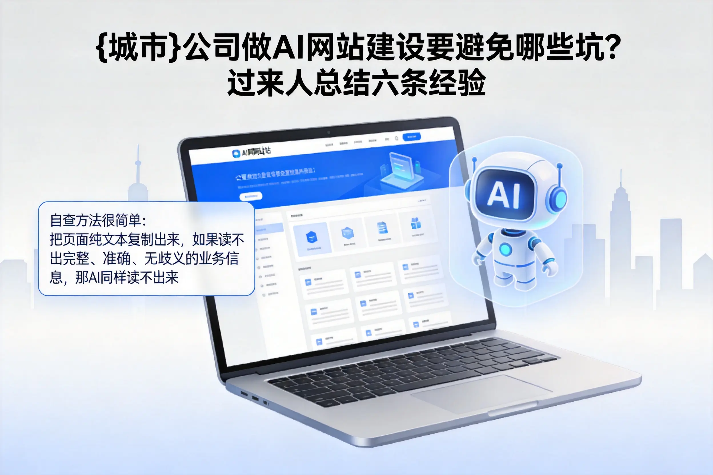 重庆公司做AI网站建设要避免哪些坑？过来人总结六条经验