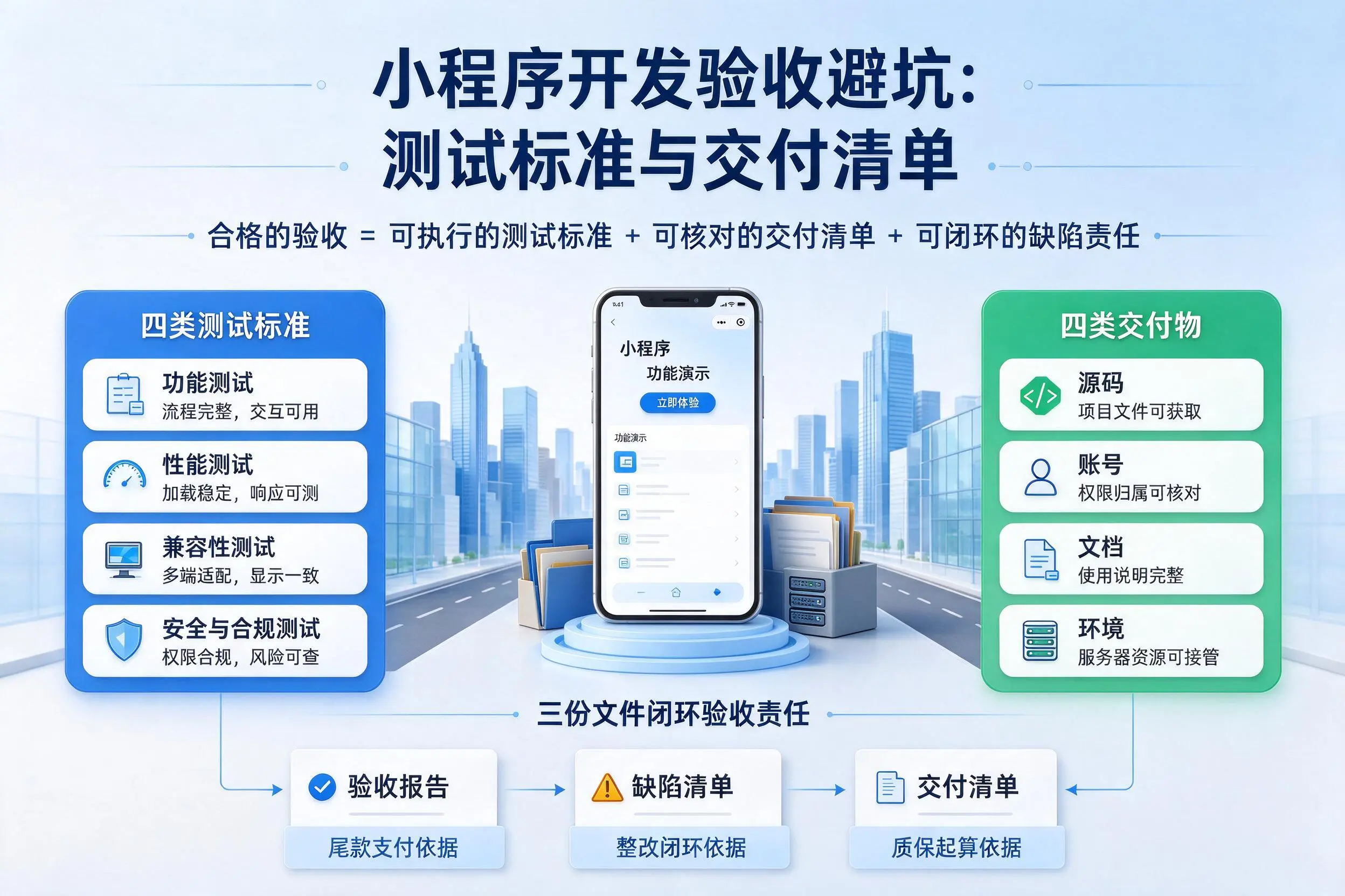 重庆小程序开发验收避坑:测试标准与交付清单