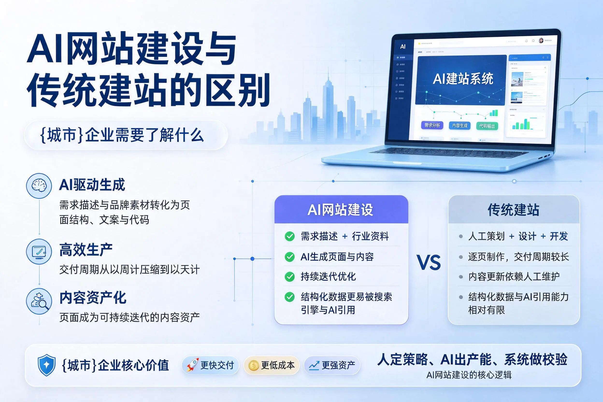 AI网站建设与传统建站的区别，重庆企业需要了解什么