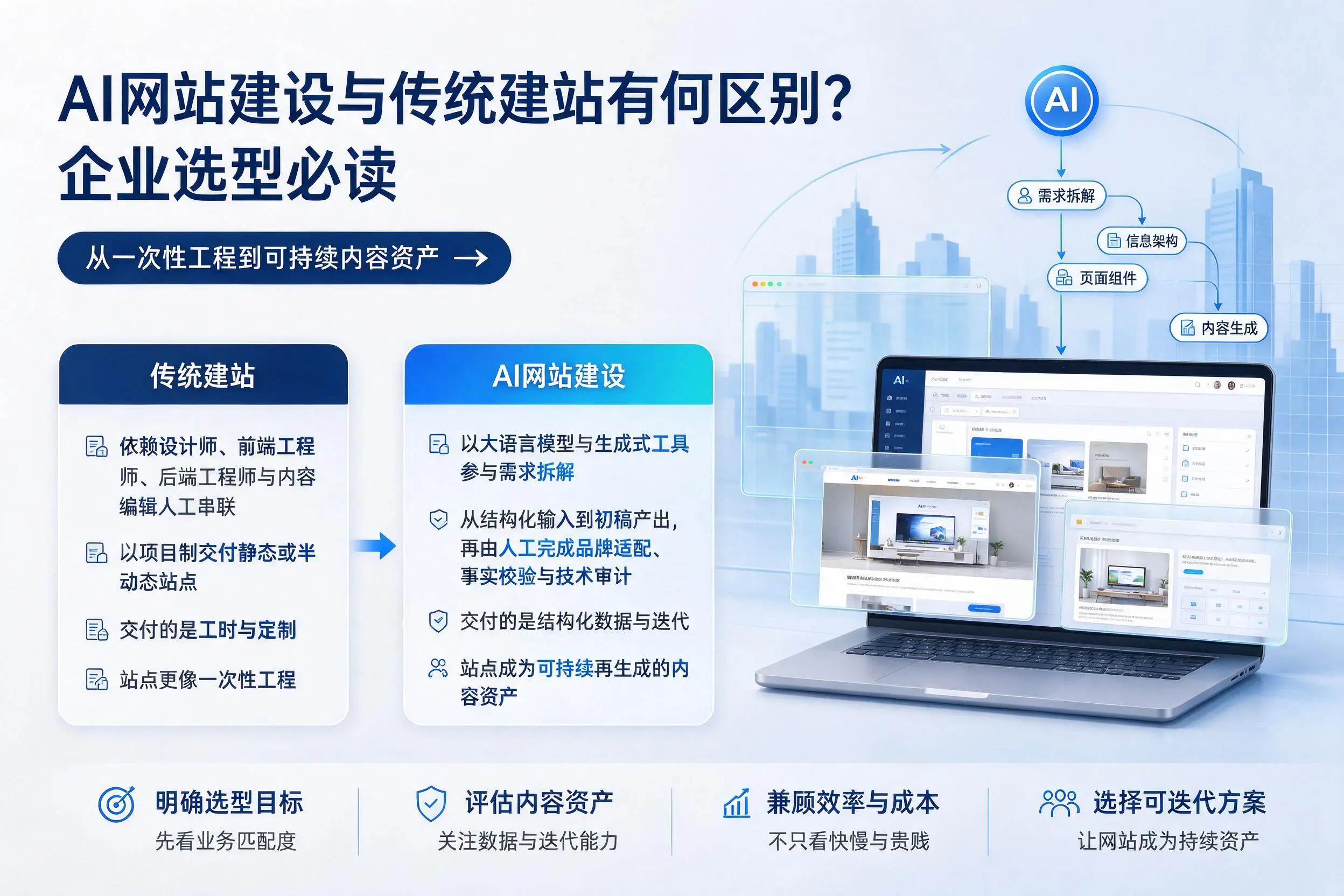 AI网站建设与传统建站有何区别？重庆企业选型必读