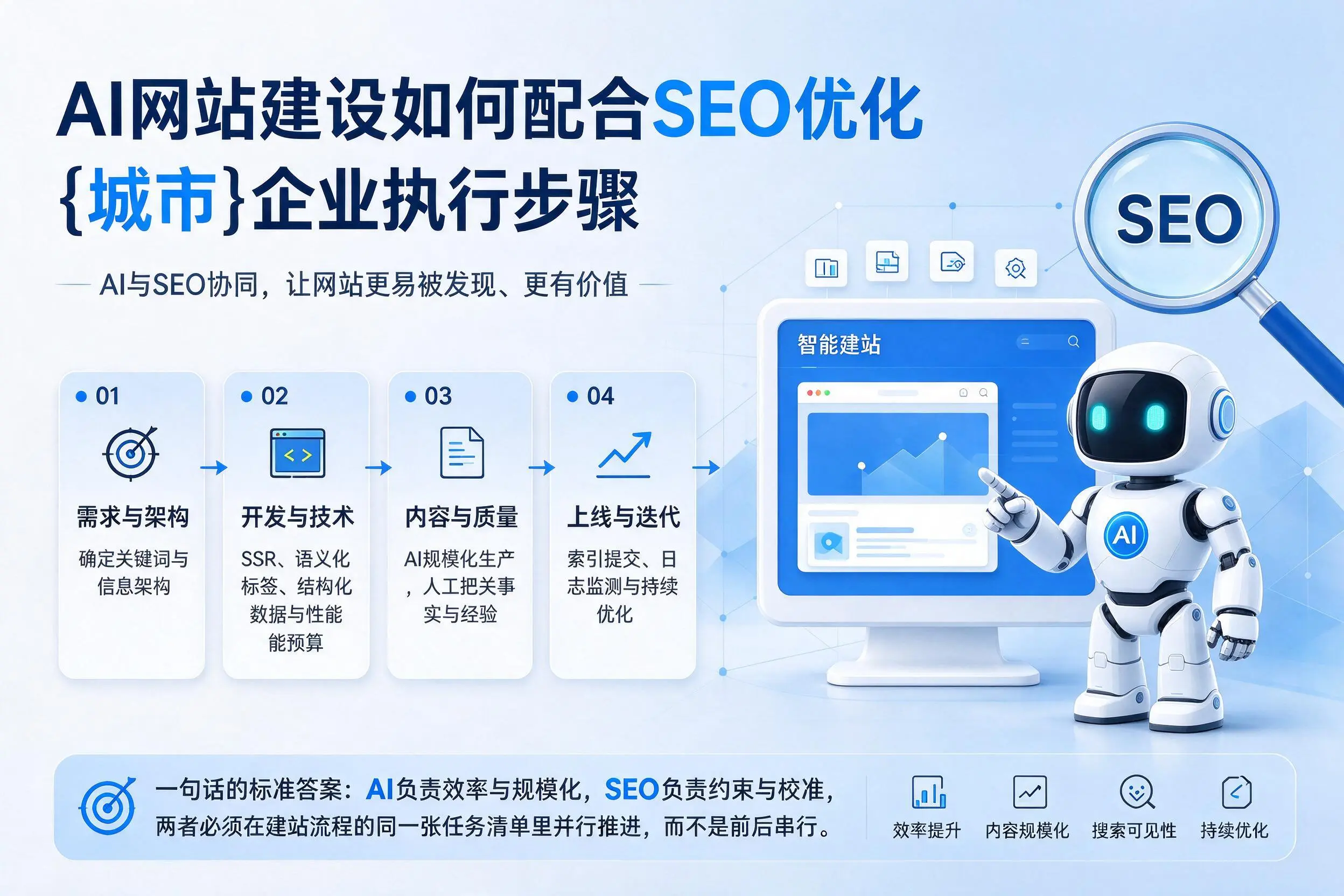AI网站建设如何配合SEO优化，重庆企业执行步骤