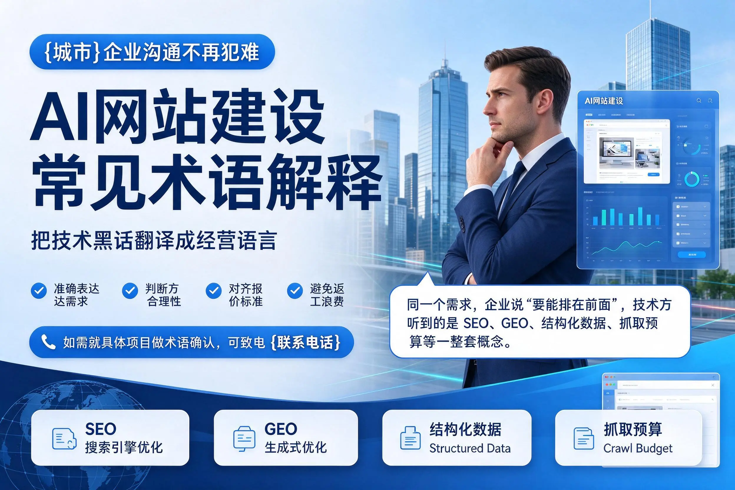 AI网站建设常见术语解释，重庆企业沟通不再犯难