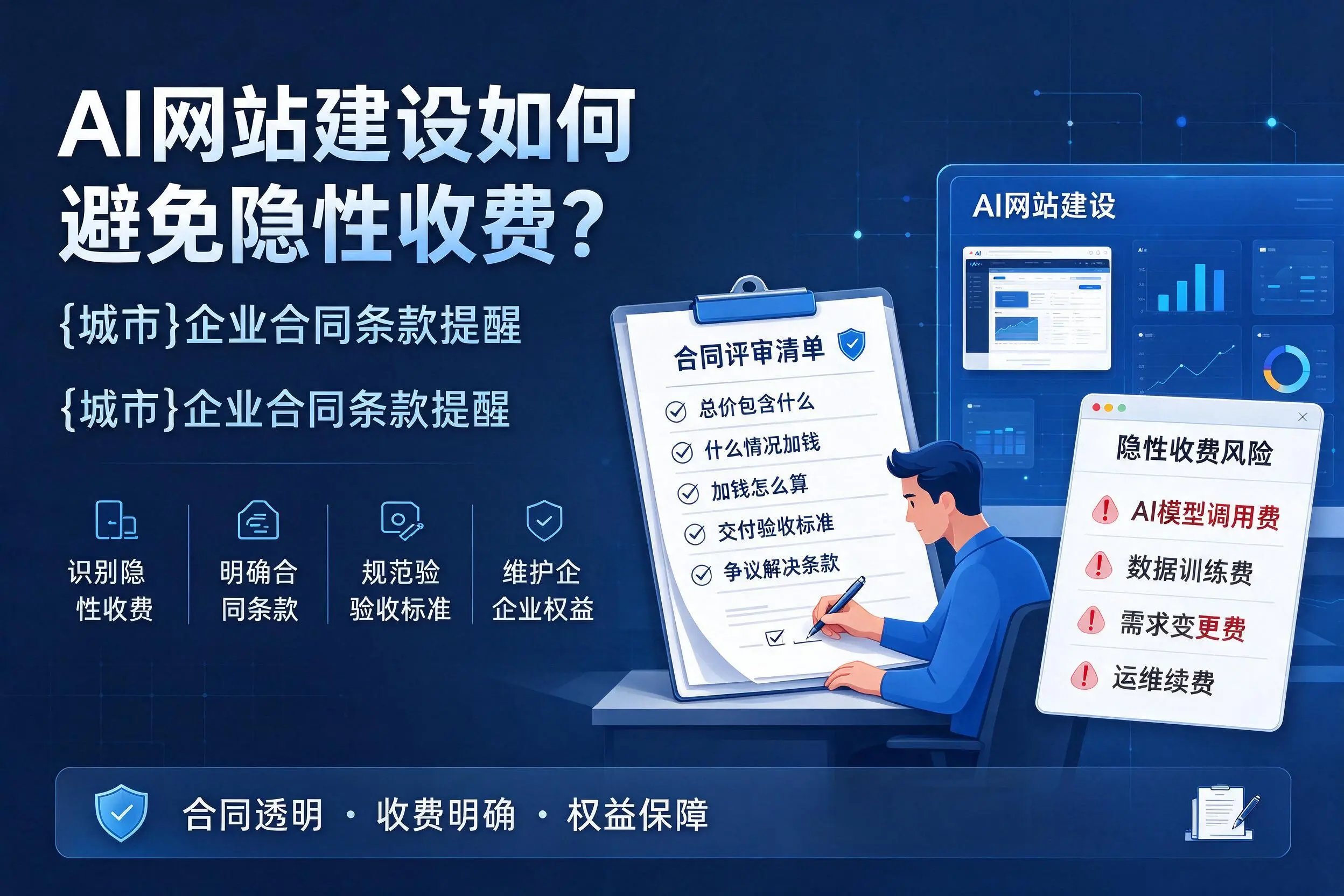 AI网站建设如何避免隐性收费？重庆企业合同条款提醒