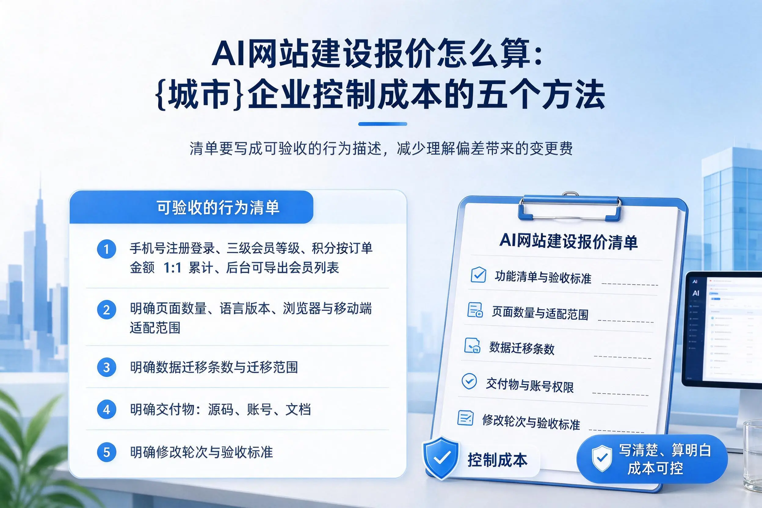 AI网站建设报价怎么算：重庆企业控制成本的五个方法