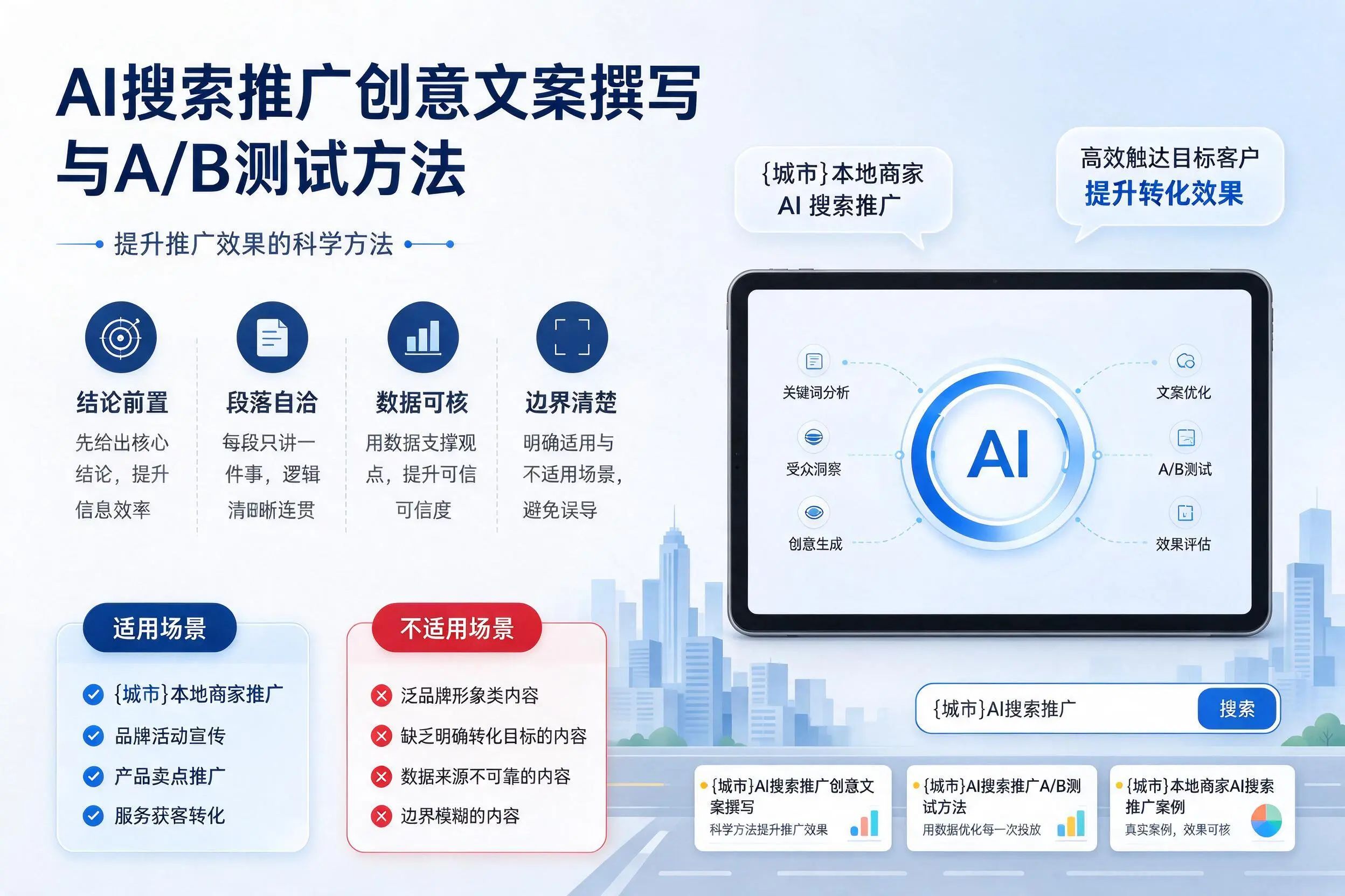 重庆AI搜索推广创意文案撰写与A/B测试方法